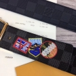 Louis Vuitton Alpes Story Damier Print 40mm Reversible Belt M0077S Gold