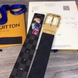 Louis Vuitton Alpes Story Damier Print 40mm Reversible Belt M0077S Gold