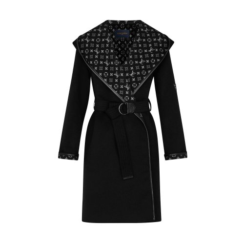 Louis Vuitton Hooded Wrap Coat - Women - Ready-to-Wear 1A4PE7 Louis Vuitton Hooded Wrap Coat - Women - Ready-to-Wear 1A4PE7