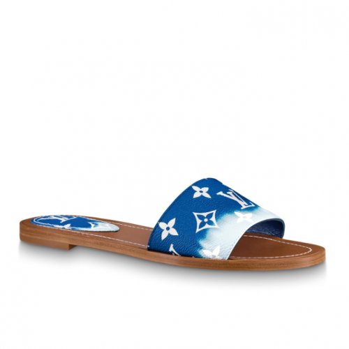 Louis Vuitton Monogram Giant Canvas LV Escale Lock It Flat Mule 1A7TO3 Bleu Louis Vuitton Monogram Giant Canvas LV Escale Lock It Flat Mule 1A7TO3 Bleu