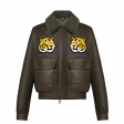 Louis Vuitton Leather Blouson With Tiger Patches in Green - Men - Ready-to-Wear 1A9GAG