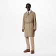 Louis Vuitton Monogram Stripes Belted Coat in Beige - Men - Ready-to-Wear 1A9GBI