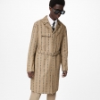 Louis Vuitton Monogram Stripes Belted Coat in Beige - Men - Ready-to-Wear 1A9GBI