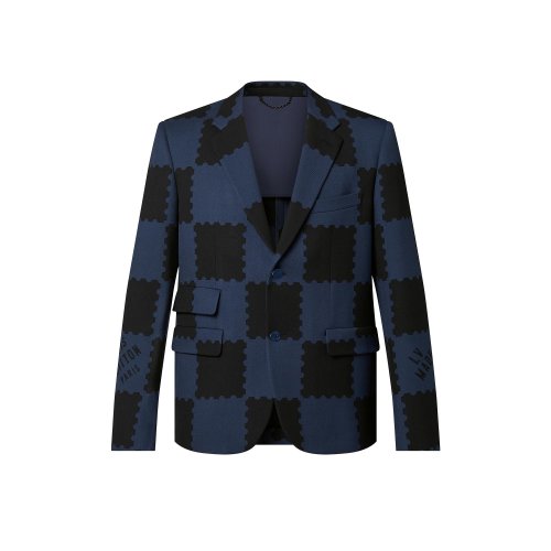 Louis Vuitton Damier Suit Jacket in Blue - Men - Ready-to-Wear 1A9GCW