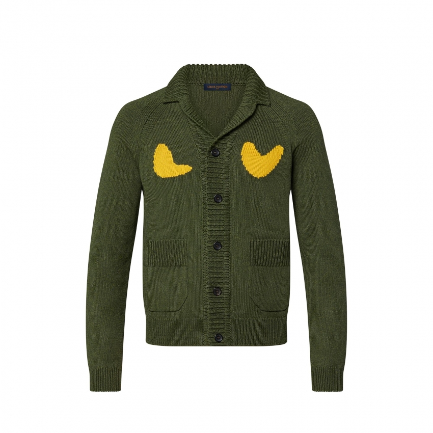 Louis Vuitton Sophisticated Tiger Cardigan in Green - Men - Ready-to-Wear 1A9GLN
