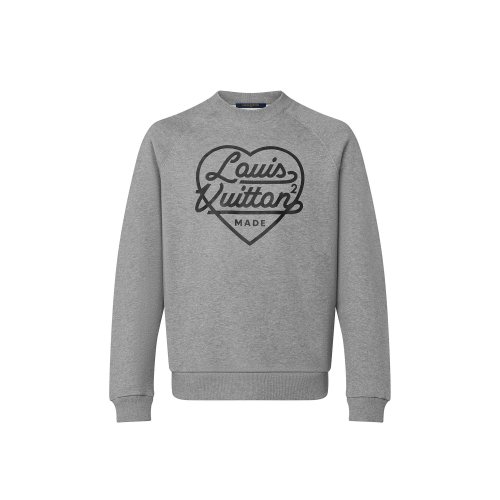 Louis Vuitton Printed Heart Sweatshirt in Grey - Men - Ready-to-Wear 1A9GLV