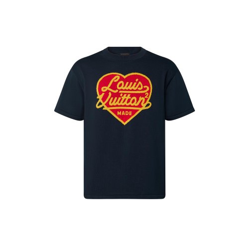 Louis Vuitton Intarsia Jacquard Heart Crewneck in Blue - Men - Ready-to-Wear 1A9GM3