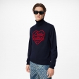 Louis Vuitton Intarsia Heart Turtle Neck in Blue - Men - Ready-to-Wear 1A9GRB