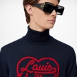 Louis Vuitton Intarsia Heart Turtle Neck in Blue - Men - Ready-to-Wear 1A9GRB