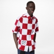 Louis Vuitton Giant Damier Short-Sleeved Shirt in Red - Men - Ready-to-Wear 1A9GS0