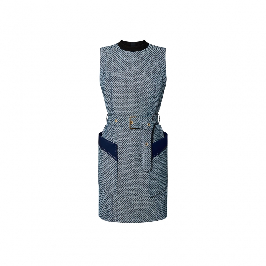 Louis Vuitton Mini Checkerboard Denim Dress in Blue - Women - Ready-to-Wear 1A9KUK