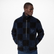 Louis Vuitton Jacquard Damier Fleece Blouson in Blue - Men - Ready-to-Wear 1A9M81