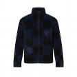 Louis Vuitton Jacquard Damier Fleece Blouson in Blue - Men - Ready-to-Wear 1A9M81