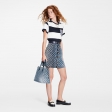 Louis Vuitton Monogram Jacquard Denim A-Line Skirt in Blue - New - For Women 1A9NK6