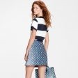 Louis Vuitton Monogram Jacquard Denim A-Line Skirt in Blue - New - For Women 1A9NK6