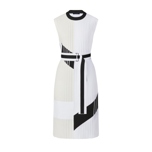 Louis Vuitton Color-Blocked Knit Dress in White - Women - Ready-to-Wear 1A9NNF