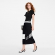 Louis Vuitton Color-Blocked Knit Midi Skirt in Black - Women - Ready-to-Wear 1A9NNM