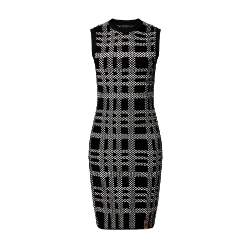 Louis Vuitton Graphic Knit Mini Dress in Black - Women - Ready-to-Wear 1A9NPD