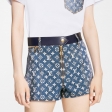 Louis Vuitton Monogram Jacquard Denim Mini Shorts in Blue - New - For Women 1A9NXA