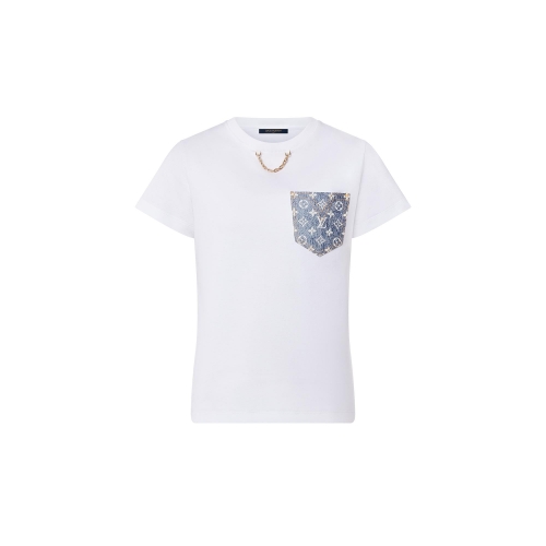 Louis Vuitton Monogram Pocket T-Shirt in White - Women - Ready-to-Wear 1A9OF1