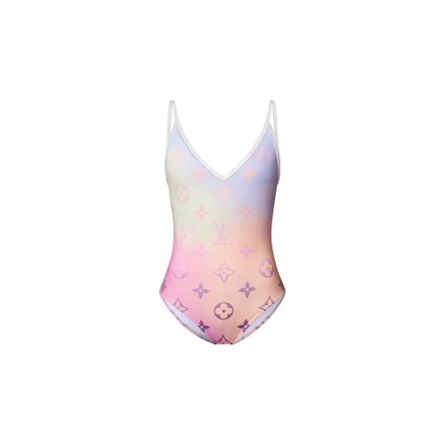 Louis Vuitton Monogram Gradient Cut-Out One-Piece Swimsuit - Women - Ready-to-Wear 1A9X2Q Pink