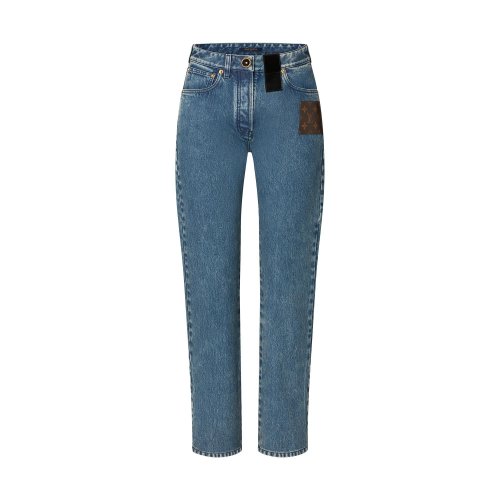 Louis Vuitton Faded Blue Monogram Patch Jeans - Women - Ready-to-Wear 1AA8ZR Louis Vuitton Faded Blue Monogram Patch Jeans - Women - Ready-to-Wear 1AA8ZR