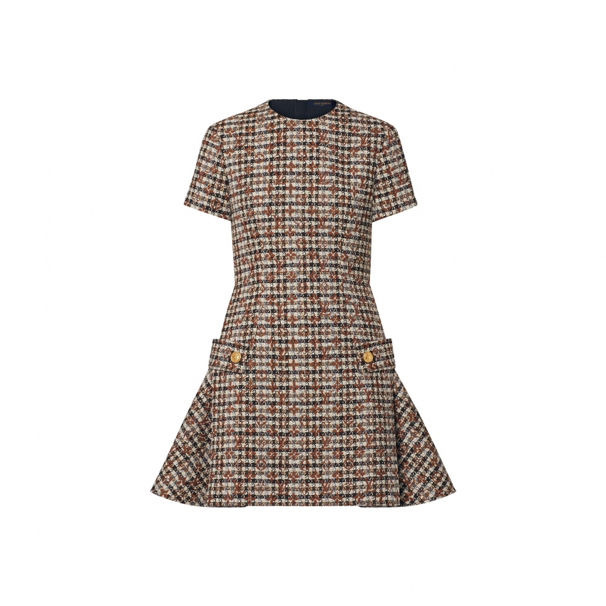 Louis Vuitton Monogram Tweed Skater Dress - Women - Ready-to-Wear 1AA948