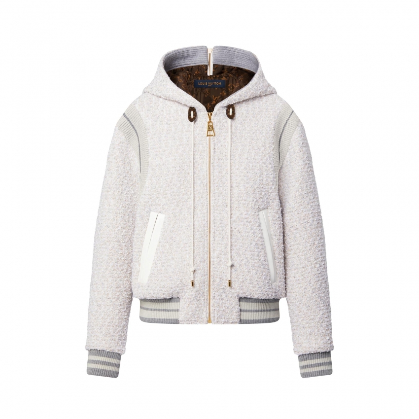 Louis Vuitton Lurex Tweed Varsity Bomber Jacket - Women - Ready-to-Wear 1AA9Q4