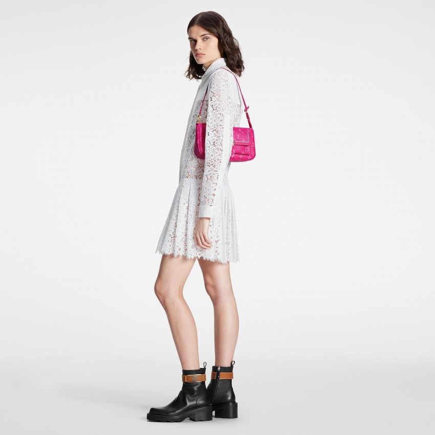 Louis Vuitton Floral Lace Shirt Dress - Women - Ready-to-Wear 1AA9Z7