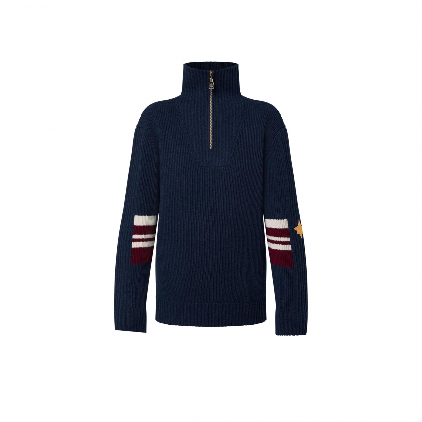 Louis Vuitton Stripe Detail Ribbed Turtleneck Pullover - Women - Ready-to-Wear 1AAKNT S