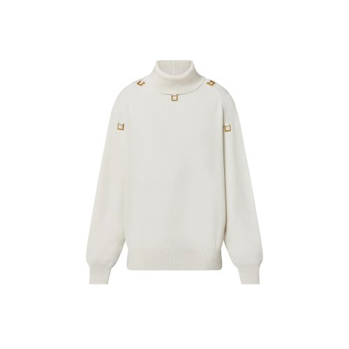 Louis Vuitton D-Ring Turtleneck Sweater - Women - Ready-to-Wear 1AAL8B Milk White Louis Vuitton D-Ring Turtleneck Sweater - Women - Ready-to-Wear 1AAL8B Milk White