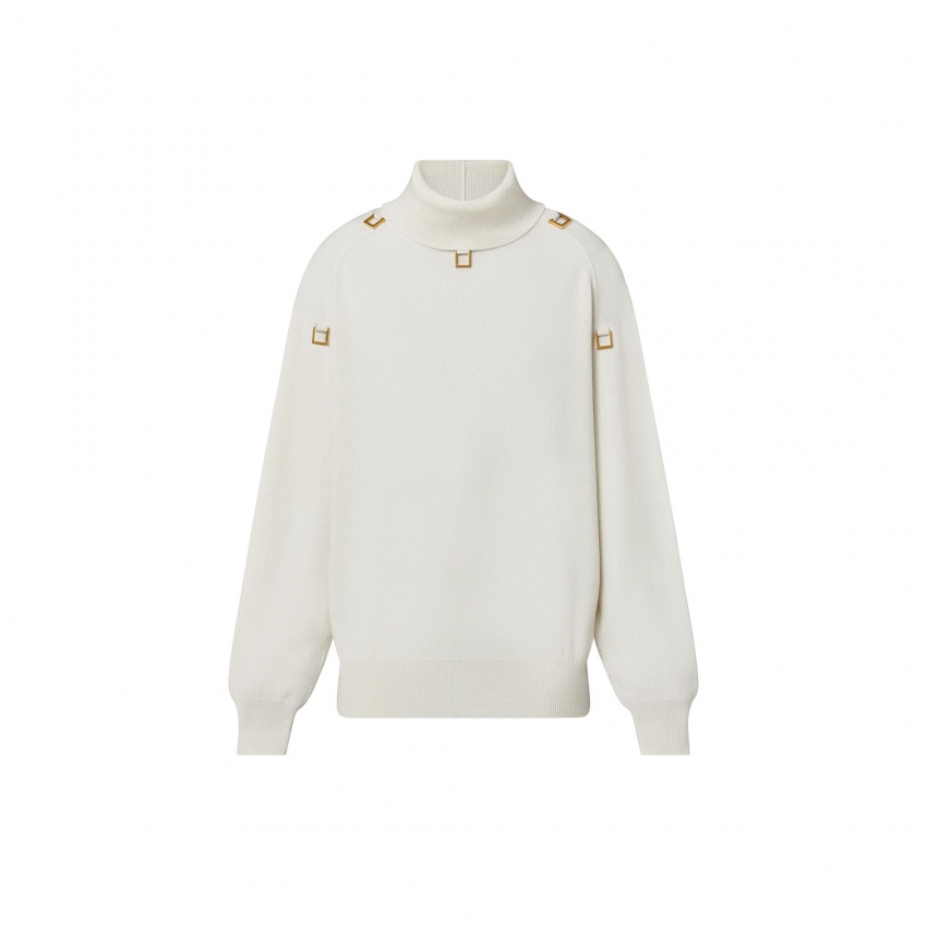 Louis Vuitton D-Ring Turtleneck Sweater - Women - Ready-to-Wear 1AAL8B Milk White