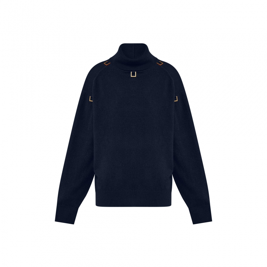 Louis Vuitton D-Ring Turtleneck Sweater - Women - Ready-to-Wear 1AAL8O Dark Blue