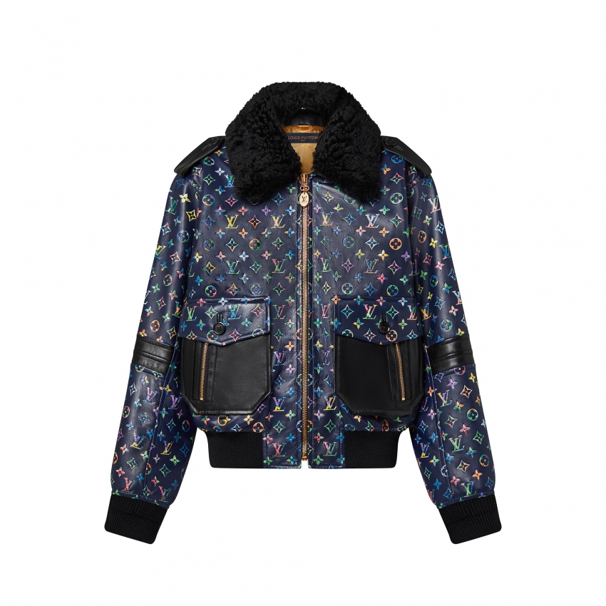 Louis Vuitton Vintage Flower Monogram Biker Bomber - Women - Ready-to-Wear 1AALI6