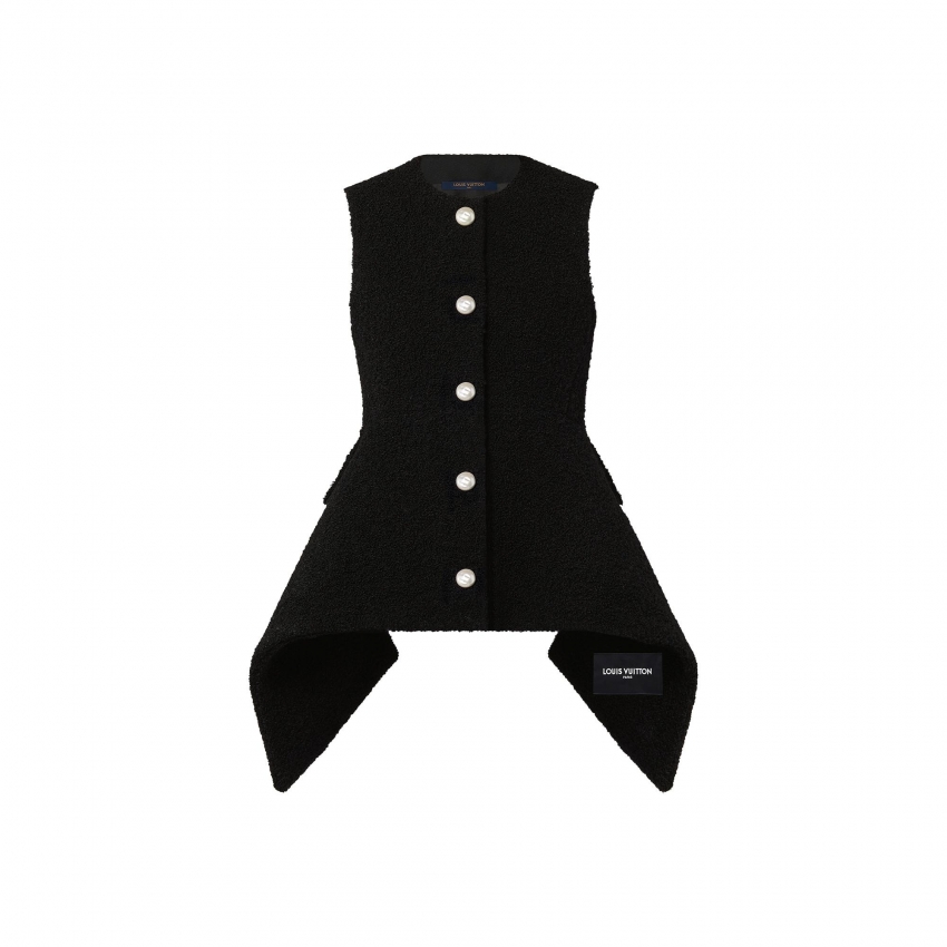 Louis Vuitton Bouclé Wool Peplum Top - Women - Ready-to-Wear 1AALLP