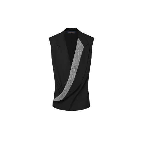 Louis Vuitton Tie Detail Sleeveless Wrap Blazer - Women - Ready-to-Wear 1AAMQN