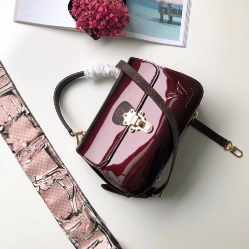 Louis Vuitton Monogram Miroir Vernis Cherrywood PM M53353 Purple Louis Vuitton Monogram Miroir Vernis Cherrywood PM M53353 Purple