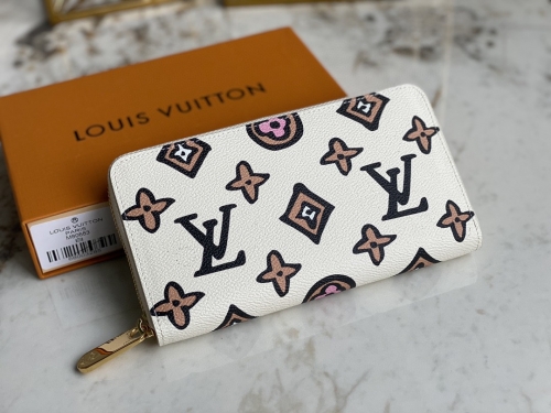 Louis Vuitton Zippy Wallet Autres Toiles Monogram in White - Small Leather Goods M80683