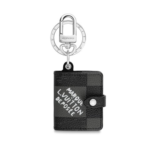 Louis Vuitton Damier Archives Notebook Bag Charm And Key Holder in Brown - Men Accessories M00480 Louis Vuitton Damier Archives Notebook Bag Charm And Key Holder in Brown - Men Accessories M00480