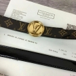 Louis Vuitton Monogram LV Circle 20MM Reversible Belt M0081V Black
