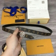 Louis Vuitton Monogram LV Circle 20MM Reversible Belt M0081V Black
