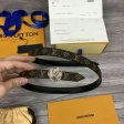 Louis Vuitton Monogram LV Circle 20MM Reversible Belt M0081V Black