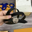 Louis Vuitton Monogram LV Circle 20MM Reversible Belt M0081V Black