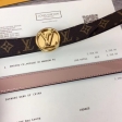 Louis Vuitton Monogram LV Circle 20MM Reversible Belt M0083V Rose Ballerine