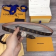 Louis Vuitton Monogram LV Circle 20MM Reversible Belt M0083V Rose Ballerine