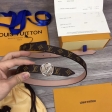 Louis Vuitton Monogram LV Circle 20MM Reversible Belt M0083V Rose Ballerine