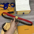 Louis Vuitton Monogram LV Circle 20MM Reversible Belt M0084V Red Scarlett