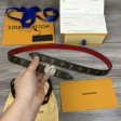 Louis Vuitton Monogram LV Circle 20MM Reversible Belt M0084V Red Scarlett