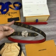 Louis Vuitton Monogram LV Circle 20MM Reversible Belt M0084V Red Scarlett