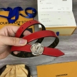 Louis Vuitton Monogram LV Circle 20MM Reversible Belt M0084V Red Scarlett